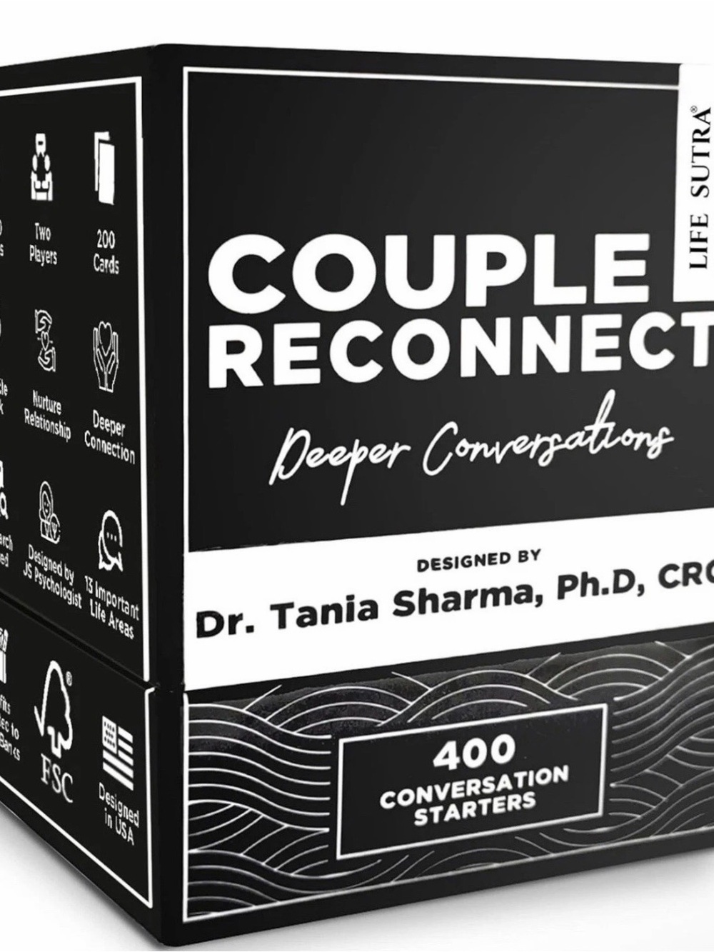 Couple Reconnect Conversation Card Deck - Black